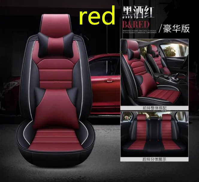 

High quality Pu leather Universal Car Seat covers for Audi a3 a4 b6 b8 a6 a5 q7 beige red black waterproof soft car styling