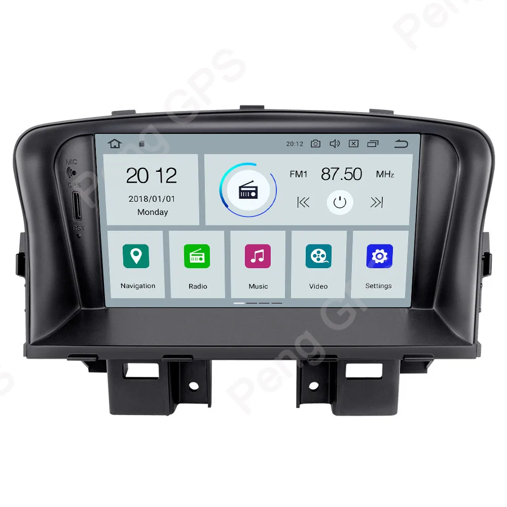 Discount 1024* 600 2 Din Android 9.0 Car CD DVD Player GPS Navigation for Chevrolet Cruze 2008 2009 2010 2011 2012 1080P Video Headunit 1