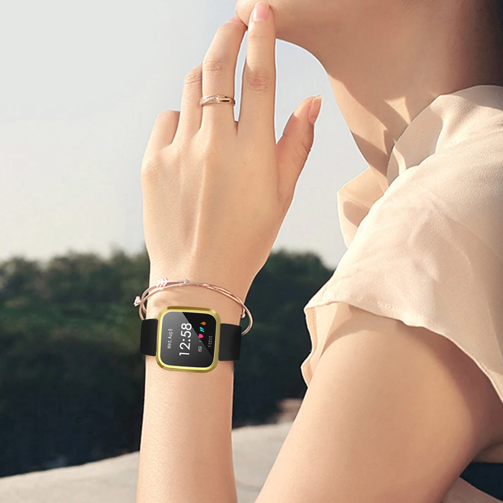 360 градусов Защитная крышка для Fitbit Versa Lite 2 диапазона чехол покрытие для FitBit Versa Lite 2 аксессуары Экран Защитный чехол