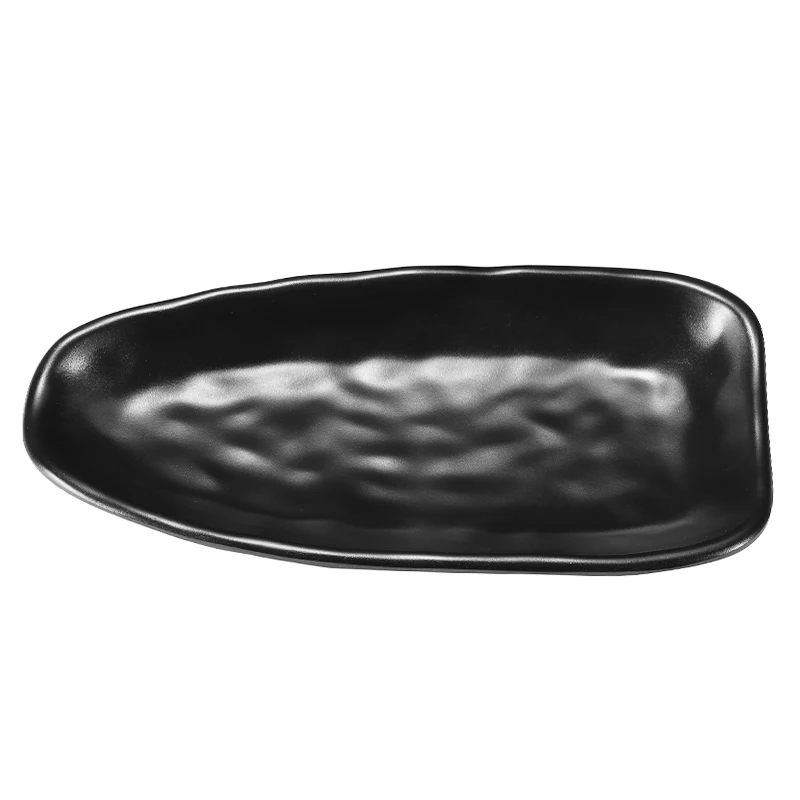 Black pearl-1 Rectangular Plate 10&quot Length 5&quot Width Melamine Color with Matting Finished | Дом и сад