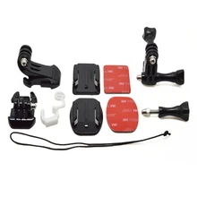 Go Pro J-Hook Buckle + Screw Nuts +Flat Curved Mount + 3M Sticker + Quick Buckle + 3-Way Arm + Locking Plug + Fixed Rope for Cam