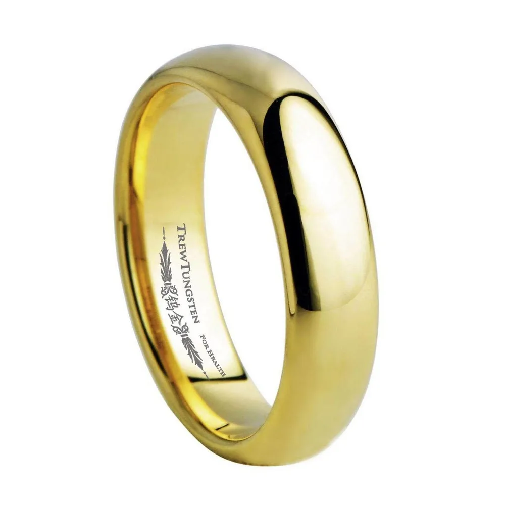 

Domed Tungsten Carbide Wedding Ring For Men Width - 5mm /TURI0001GM /put your message inside