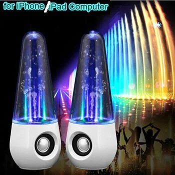 speaker with water and lights