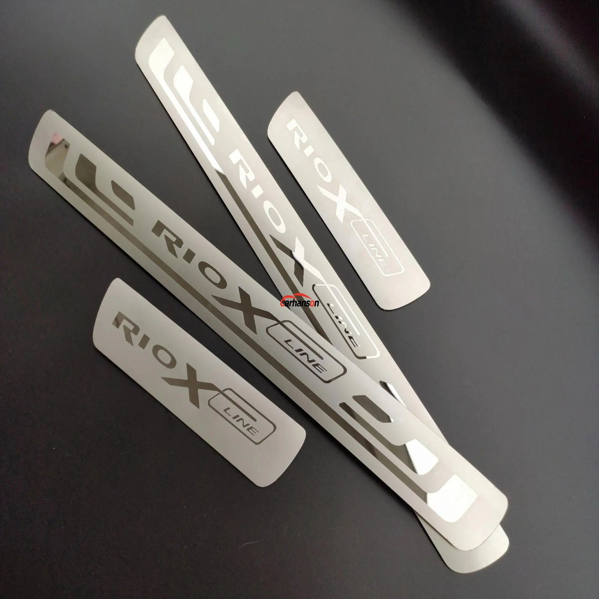 

Accessories For KIA RIO 3 4 x- line x line Stainless Steel Door Sill Trim styling sticker Scuff Plate Guard Protector 2018 2019
