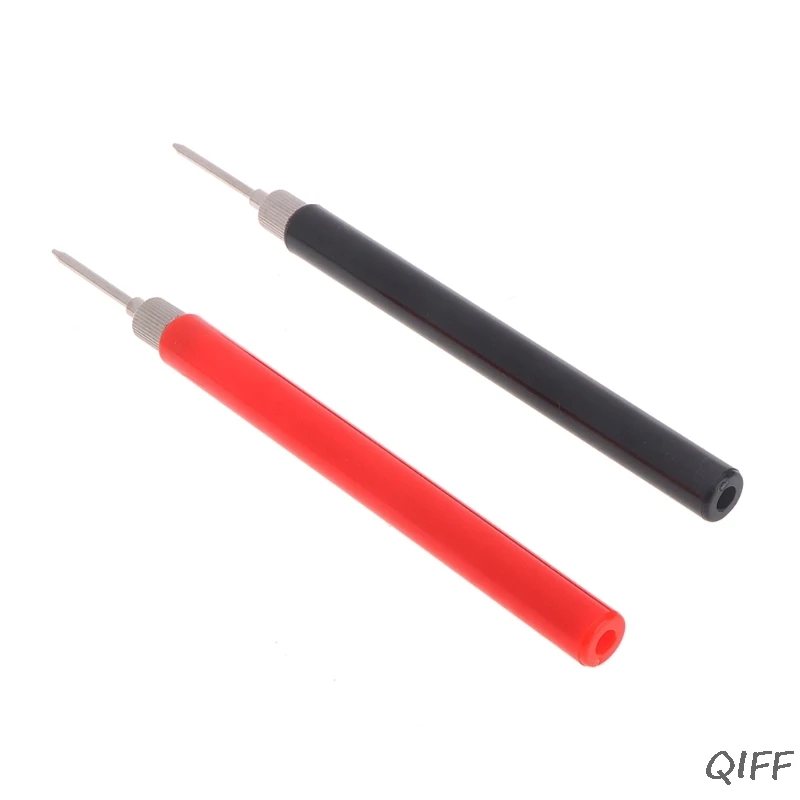 

2pcs Spring Test Probe Tip Insulated Hook Wire Connector Lead Pin for Multimeter Mar28