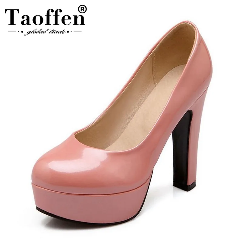 

TAOFFEN women stiletto high heel shoes sexy lady platform spring fashion heeled pumps heels shoes plus big size 31-47 P16738