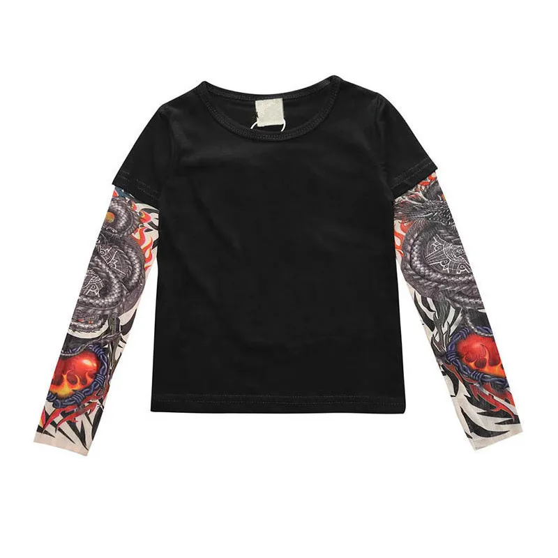 

Fashion Children Kids Baby T-Shirt For Autumn Hip-Hop Style Infants Newborn Boys Girl's T Shirt Shirts With tattoo Sleeve