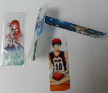 

45-115mm PVC Transparent bookmark plastic book mark with 300-3.5 mm ribbon and PP bag