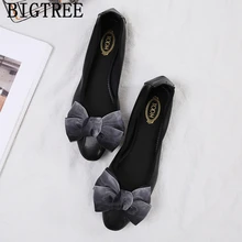 Весенние туфли, женская обувь с толстой мягкой подошвой из сетчатой ткани с декоративным узлом-бабочкой ботинки "Харадзюку"; женская обувь на плоской подошве; кожаные туфли; женская обувь; women chaussures; большие размеры femme espadrilles;