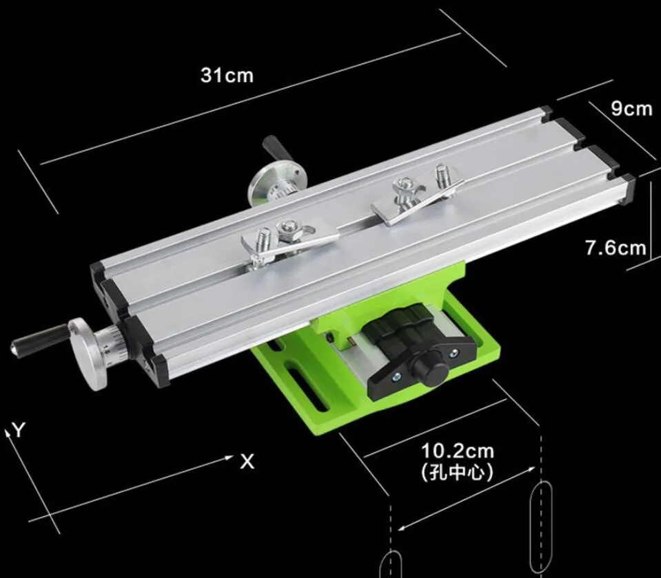 Мини Многофункциональный поперечный Рабочий стол станок для сверления фрезерный станок скамейка тиски механические инструменты