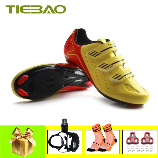 Tiebao/Белая обувь для езды на велосипеде; коллекция года; мужские самозакрывающиеся дышащие уличные кроссовки; sapatilha ciclismo; Нейлоновая подошва; обувь для езды на велосипеде - Цвет: Pedals for 1713 Y
