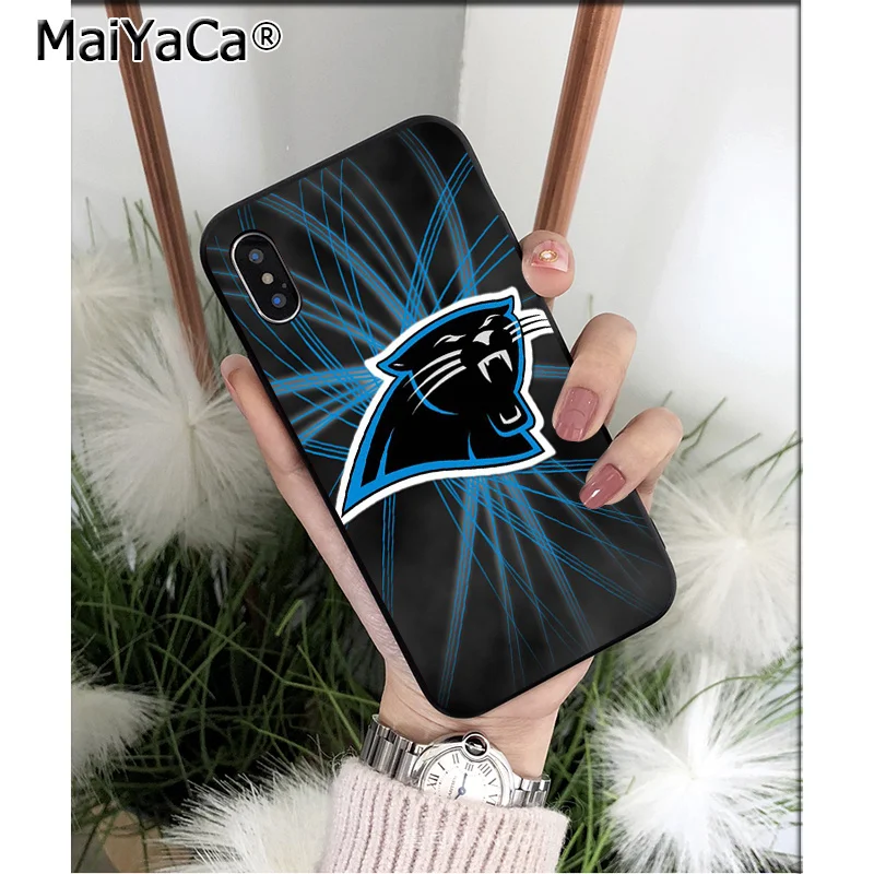 MaiYaCa Carolina Panthers TPU Soft Silicone Phone Case for iPhone X XS MAX 6 6S 7 7plus 8 8Plus 5 5S XR - Цвет: A7