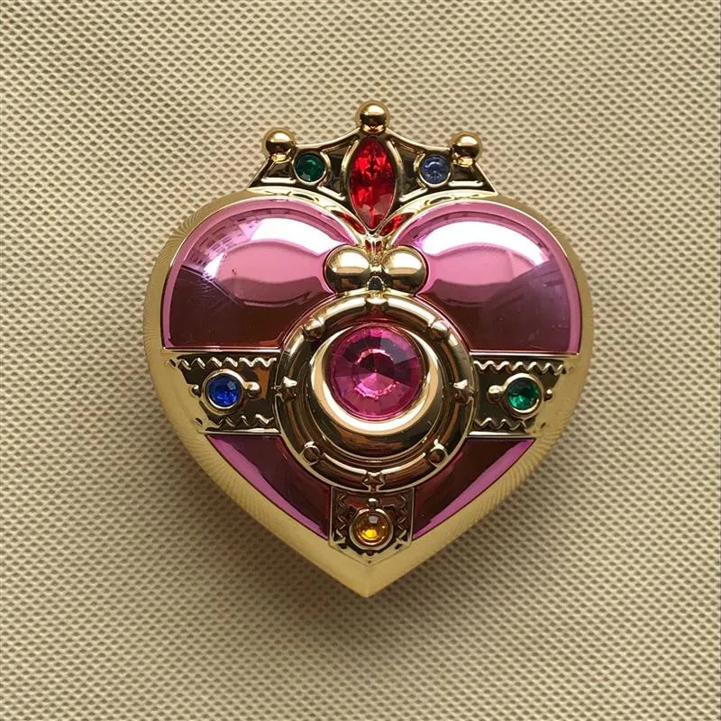 Косплей Сейлор Мун Tsukino Usagi шкатулка Сердце Луна макияж пудра основа чехол пудра Макияж зеркальная коробка