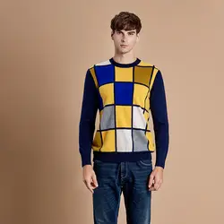 ZHILI для мужчин осень зима с длинным рукавом пуловер кашемировый свитер
