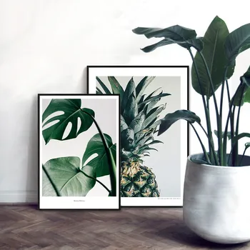 

Tropical Plants Leaves Pattern Art Picture No Frame Decorative Nordic Wall Poster Canvas Modern Simple for livingroom office
