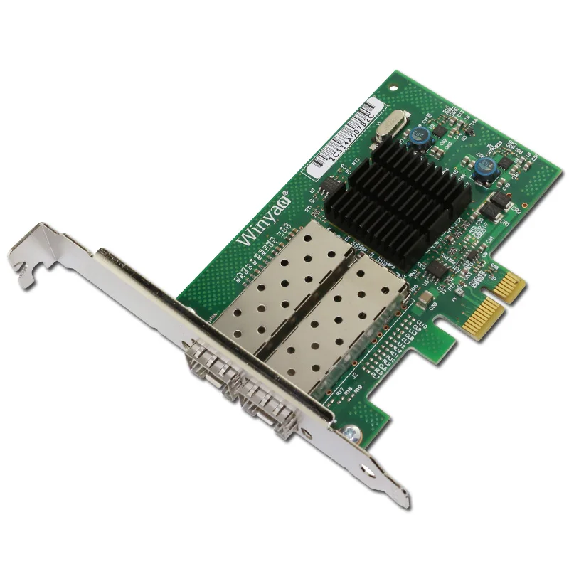 Winyao WY576F2SFP PCI-Express 2,0x1 двойной порт SFP волокно Gigabit Ethernet сетевой адаптер(NIC) PRO/1000 82576 E1G42EF Lan