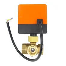 1/2 дюймов AC220v DC24v DC12v моторизованный латунный шаровой клапан 3 ходовой dn15 водопроводный вентиль электроклапан электрический клапан привод CN01 CN02
