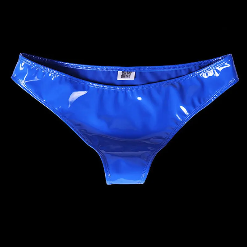 

Plus Size PVC Shiny Low-Rise G-string Panties G string Micro Thong T-Back Erotic Lingerie Smooth Thongs Stage Gay Wear Unisex 20