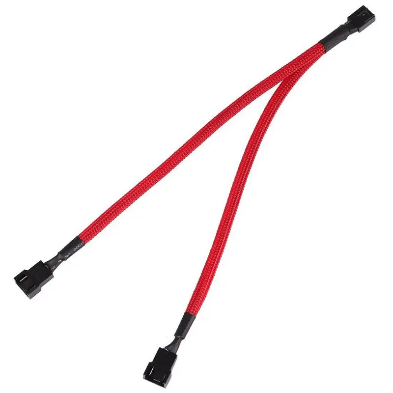 

Premium New Nylon Sleeved PWM Fan Splitter Cable 4 Pin Y Splitter 1 to 2 Converter Adapter Computer PC Fan Power Extension Cable