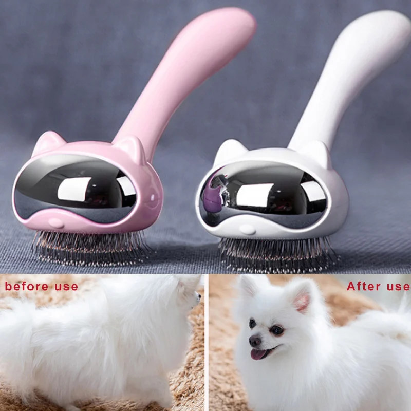 

Pet Dog Comb Cats Shaped Dog Grooming Long Handle Combs for Cats Dogs MYDING