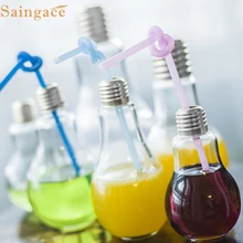 Saingace Amazing Bulb Water Bottle Cute Brief Fashion Cute Milk Juice Light Bulbs Leak-proof 1PC dropship