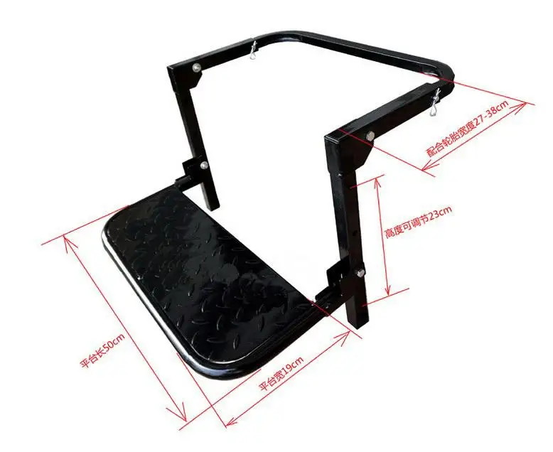 Portable Folding Car Stairs Tyre Mount Auto Steps Ladder For Vehicle