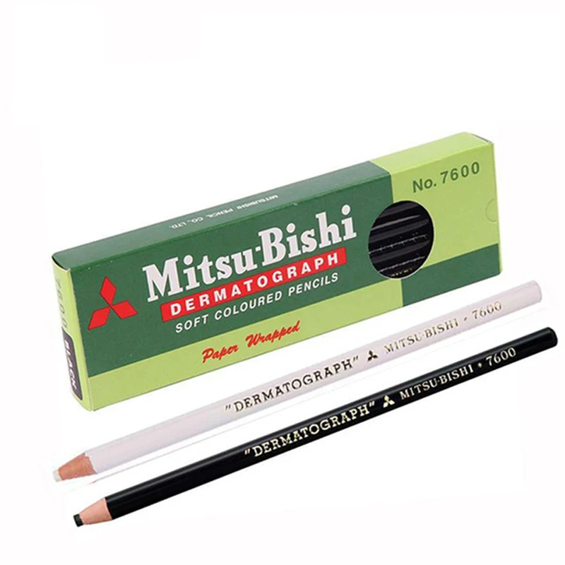 

2p Lapis Dermatografico Dermograph Mitsubushi Uni Black Marker Pencil for Eyebrow makeup Microblading Accessories Tattoo Supplie