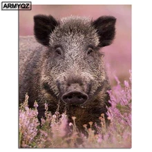 5d DIY Алмазная картина дикого кабана Лес Животные алмаз на заказ полностью квадратные камни вышивка Алмазная мозаика наклейки на стену