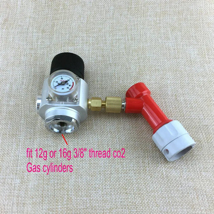 

Homebrewing Regulated CO2 Charger with pin lock fitting,mini CO2 Regulator,3/8" thread co2 thread
