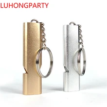 1pcs Whistle Double-frequency Gold/Sliver Party Event Whistle Noise maker Emergency Survival Whistle Keychain Aluminum Alloy 1pcs Whistle Double-frequency Gold/Sliver Party Event Whistle Noise maker Emergency Survival Whistle Keychain Aluminum Alloy