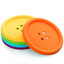 Круглые силиконовые подставки под чашки подушки кнопки держатель подставки под чашки циновка чашки, кружка держатель Подставка для столовых приборов коврик, 50 шт./лот