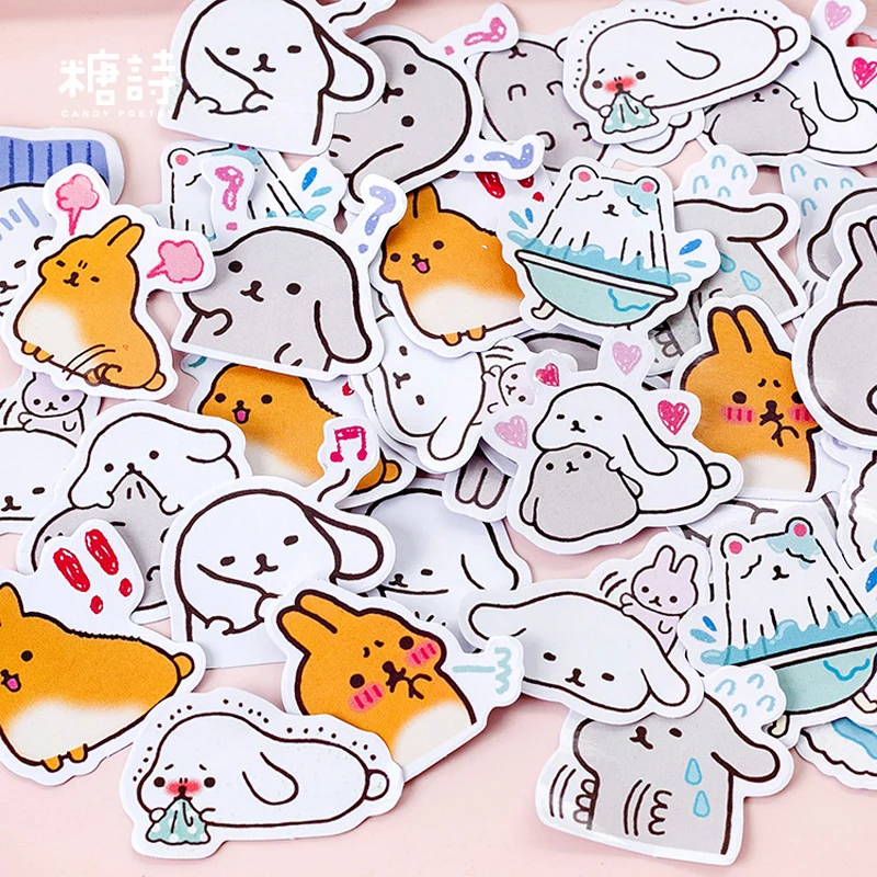

Creative Big ears rabbit Decoration Adhesive Stickers Diy Cartoon Stickers Diary Sticker Scrapbook Kawaii Stationery Stickers