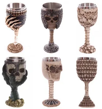 

Skull Goblet Stereo Wine Cup Cool Design Glass Horror Perfect Gift For Lovers Halloween Theme Parties
