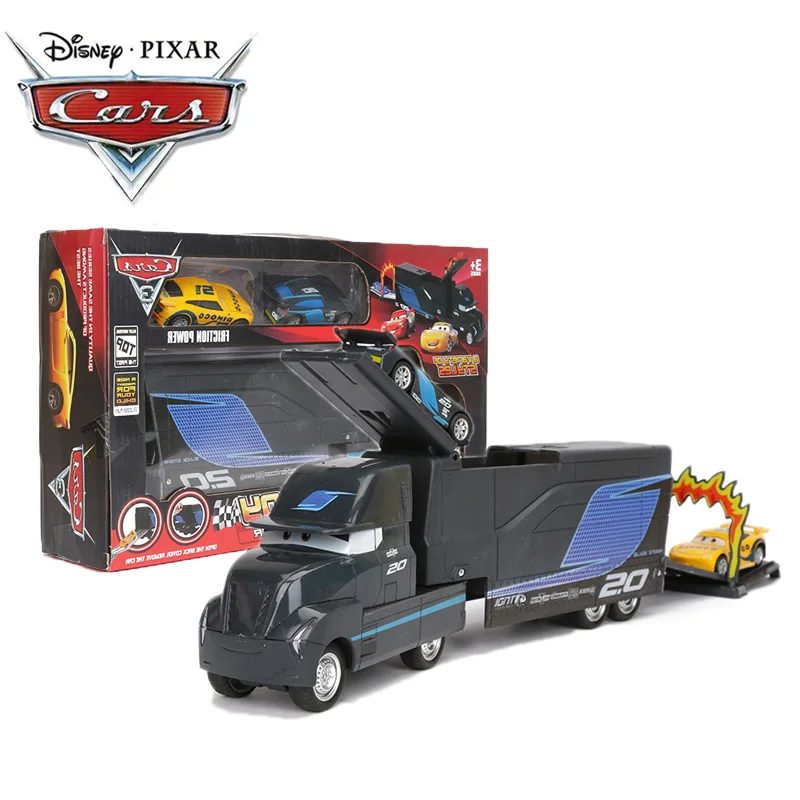 3 шт./компл. Disney Pixar тачки игрушки легированная модель автомобиля Black Jackson Storm Dinoco