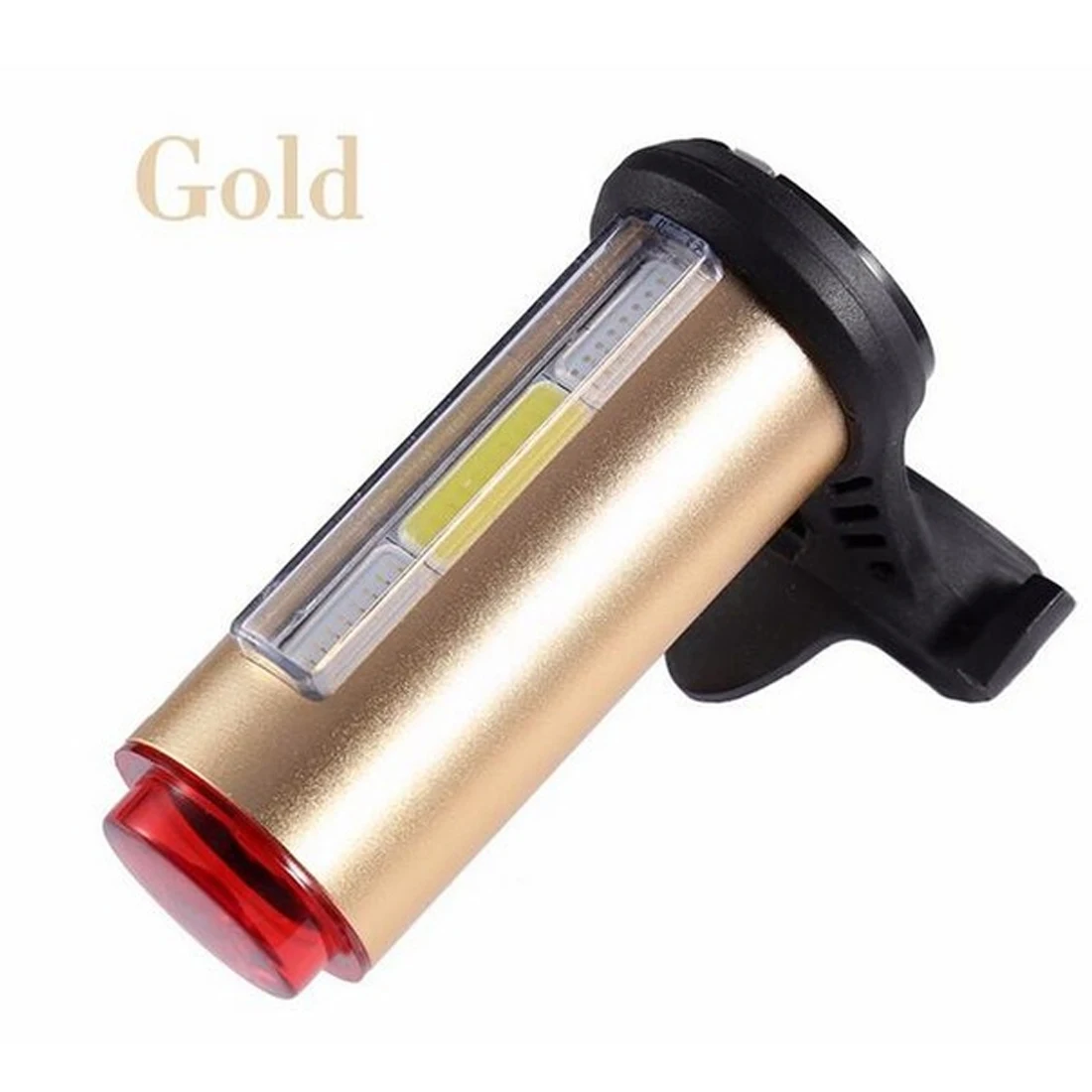 Велосипедный USB светильник, велосипедный светодиодный лазерный светильник на 360 градусов, велосипедный задний фонарь Аксессуары для велосипеда, сигнальная лампа luces biciclet, наземная лампа - Цвет: Gold