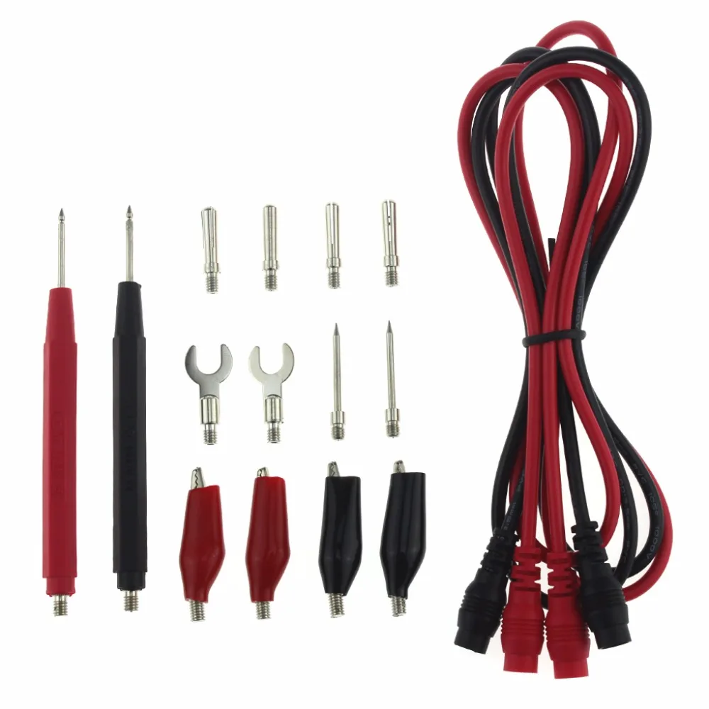 

16Pcs/Set Multifunction Digital Multimeter Probe Test Lead Cable Alligator Clip #30116#