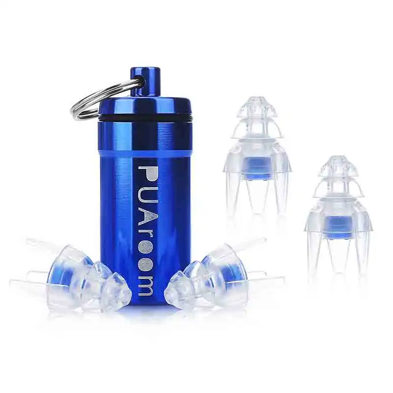 PUAroom 2 Pairs Silicone Ear Plugs Noise Reduction with 2 Pairs Sound Filters, Soft and Reusable, Ideal for Musicians,Motorcycle PUAroom 2 Pairs Silicone Ear Plugs Noise Reduction with 2 Pairs Sound Filters, Soft and Reusable, Ideal for Musicians,Motorcycle