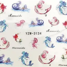 WUF Новое поступление наклейки для ногтей с водной наклейкой животные/Фламинго/цветок 3D маникюрные наклейки Водные Наклейки Для Ногтей