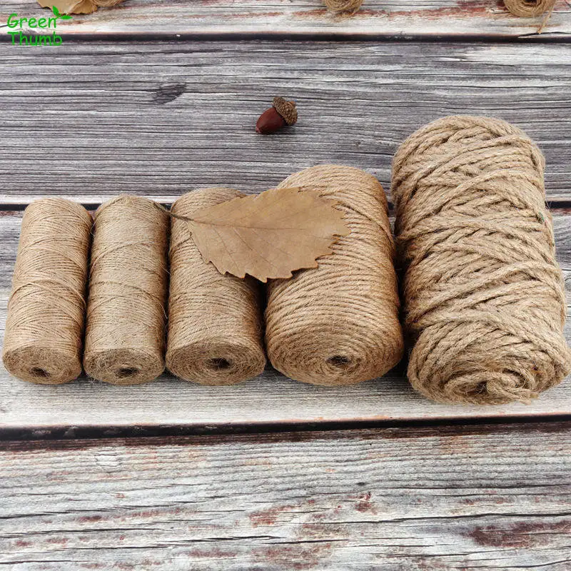 

1Roll 50/100m Natural Jute Hemp Rope Home Decoration Retro Style DIY Craft Cord Decorative Rope 1/1.5/2/3/4 mm Diameter Handmade