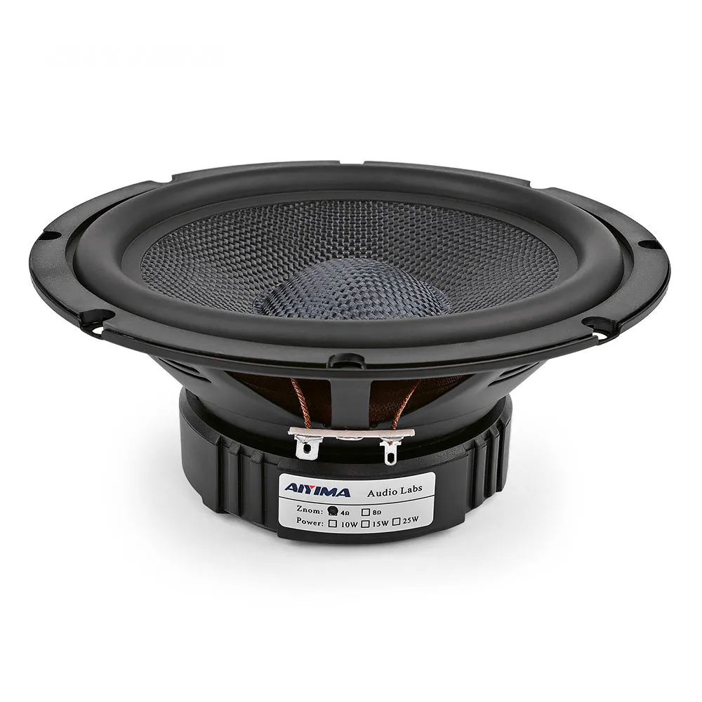 Fibra de Vidro Cinema em Casa Aiyima Polegada Midrange Graves Alto Falantes 4 8 Ohm 40 w Woofer Alta Fidelidade Áudio Altifalante Estante Multimídia 6.5 - Image 2