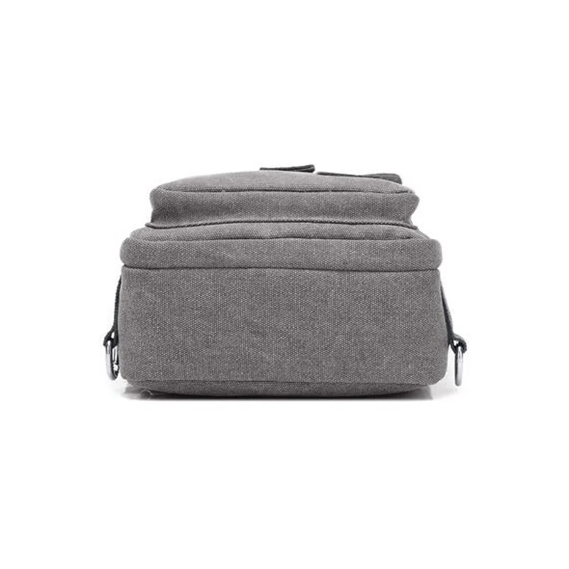 Новая мужская сумка через плечо, холщовая маленькая качественная холщовая серая сумка-мессенджер на плечо, сумка, нагрудная сумка для мальчика, Подростковая L4-3242