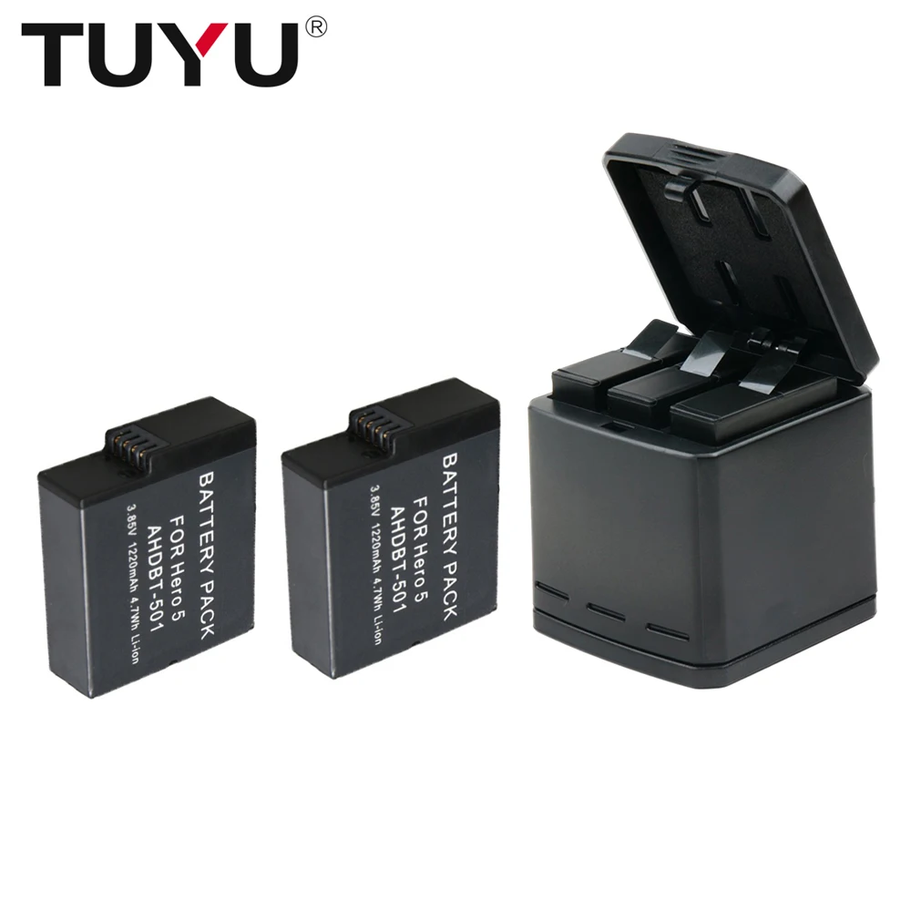 Tuyu 3way Led Battery Charger Charging Box Carry Case And 3 Battery