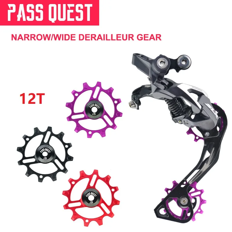 

PASSQUEST 9 / 10 / 11 / 12 Speed Bicycle Rear Derailleur 12T Guide Wheel NX X1 XT R Mountain Bike Road Bicycle Rear Derailleurs