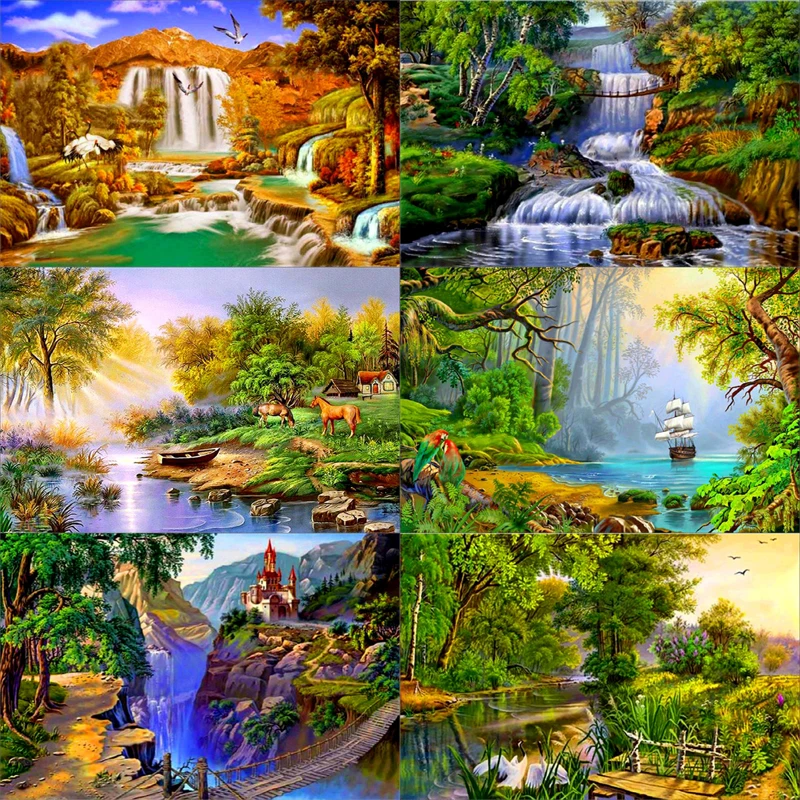 

NAIYUE Landscape Animal Scenery Picture Painting Diy Full Diamond Painting Home Decor 3D Diamond Embroidery Mosaic Cross Stitch