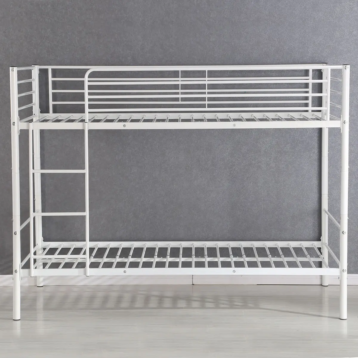 Giantex Metal Twin Over Twin Bunk Bed Modern Metal Steel Beds Frame with Ladder Adult Children Bedroom Dorm Furniture HW56067+ Giantex Metal Twin Over Twin Bunk Bed Modern Metal Steel Beds Frame with Ladder Adult Children Bedroom Dorm Furniture HW56067+