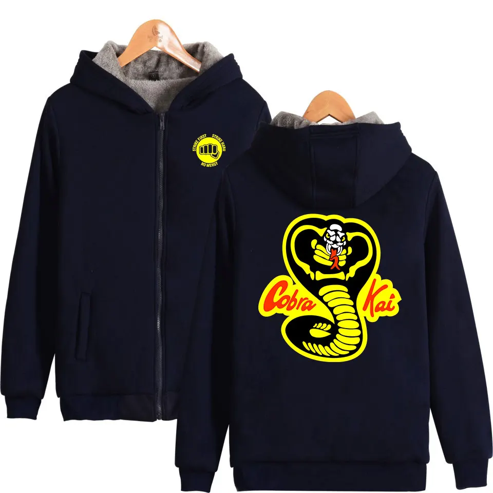 Cobra Kai толстовки толстые теплые мужские/мужские худи толстовки осенне-зимняя уличная мода крутая и модная одежда 4XL
