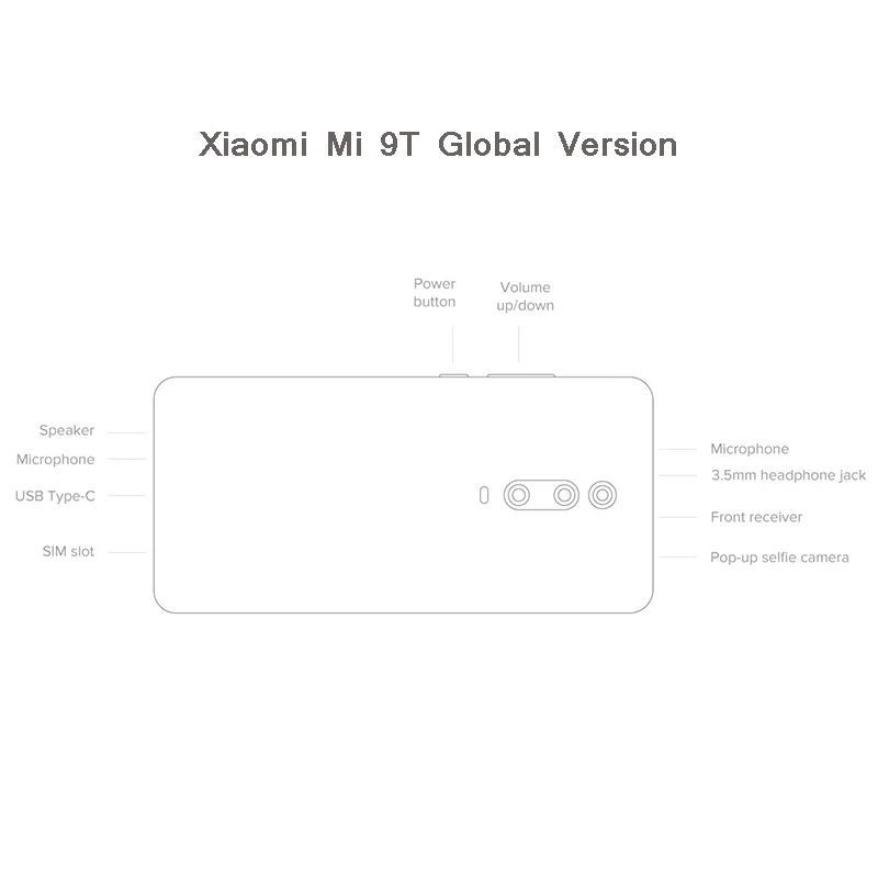 Оригинальный мобильный телефон xiaomi mi 9T 6 ГБ 64 Snapdragon 730 AI 48 МП тыловая камера 4000 мАч