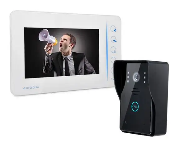 Yobang Security Wired Video Door Phone/Video Intercom 4CH Video Input 1CH Video Output IP56 waterproof Door Phone Door Camera
