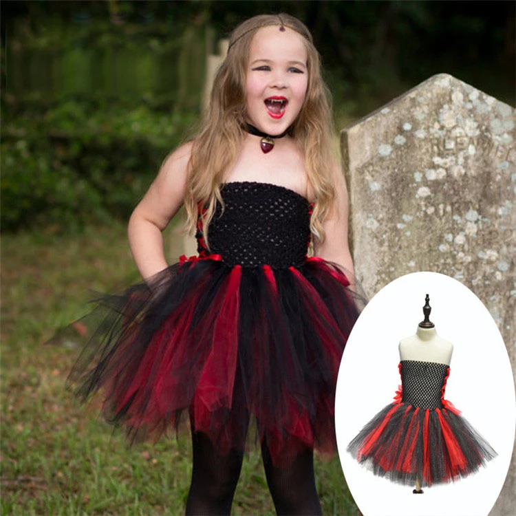 Children's Day Fancy Dress Vampire Role Play Costume For Girl Halloween Cosplay Vampire Costumes