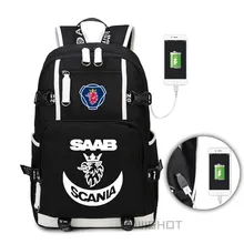 WISHOT SCANIA Saab рюкзак для подростков мужчин и женщин модная школьная сумка дорожная usb зарядка Сумка многофункциональная сумка